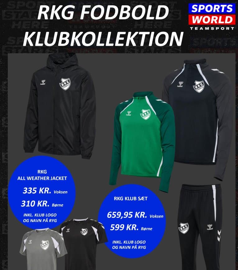 Vær blandt de første i den nye RKG Fodbold klubkollektion!